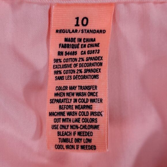 ☔️🔹️American Eagle Neon Pink Orange Stretch Skinny Jeans Size 10 - Picture 10 of 10